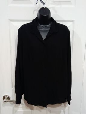 Covington Black Button-Front Long Sleeve Shirt